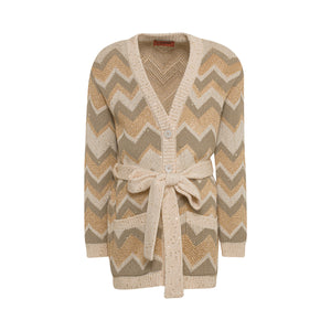 Cardigan con motivo a zigzag