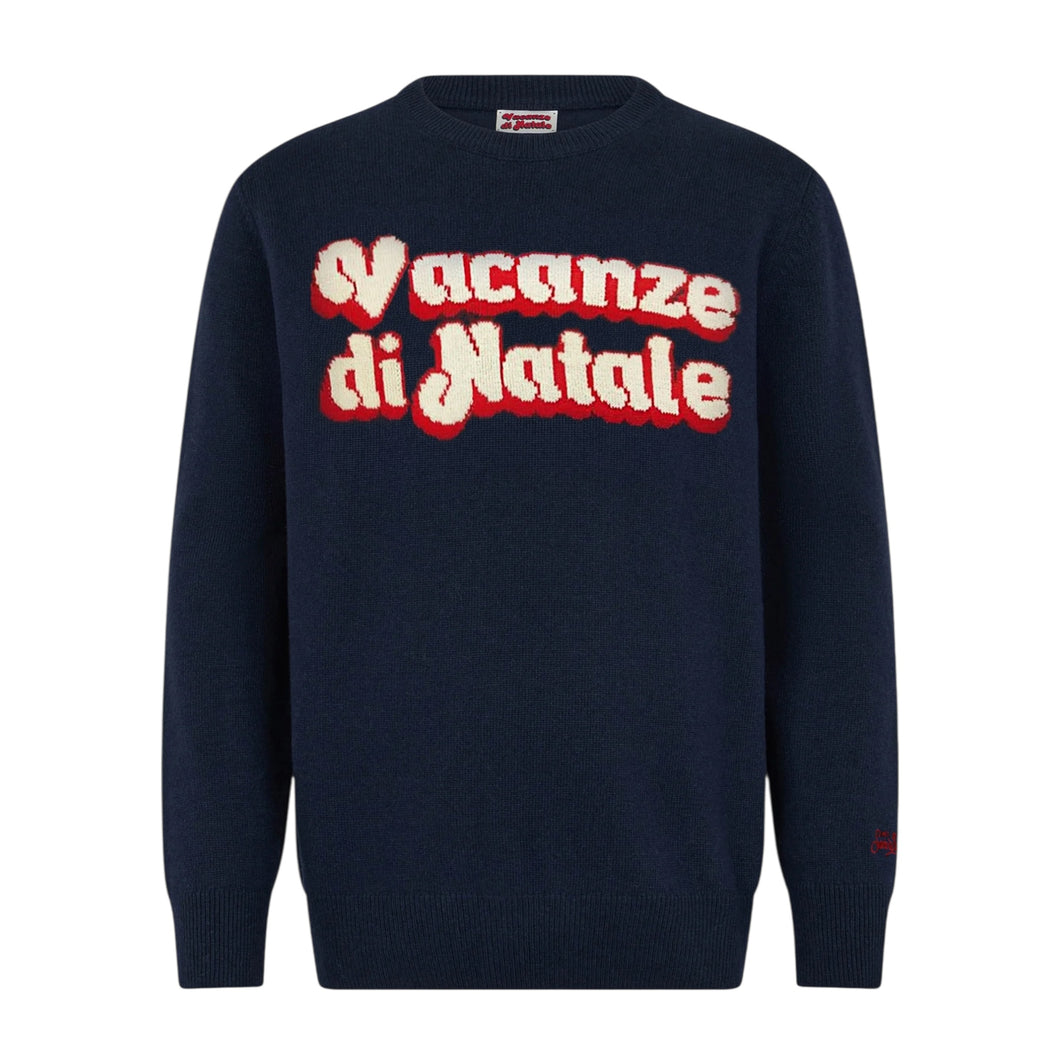 Maglione blu Vacanze di Natale