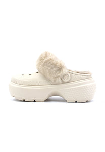 Crocs stomp lined bianco panna