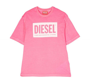 Diesel Kids t-shirt rosa Manifesto Fluo