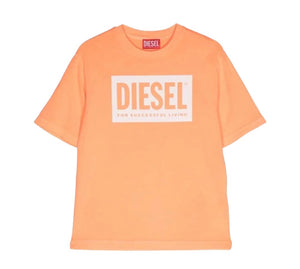 Diesel Kids t-shirt arancione Manifesto Fluo