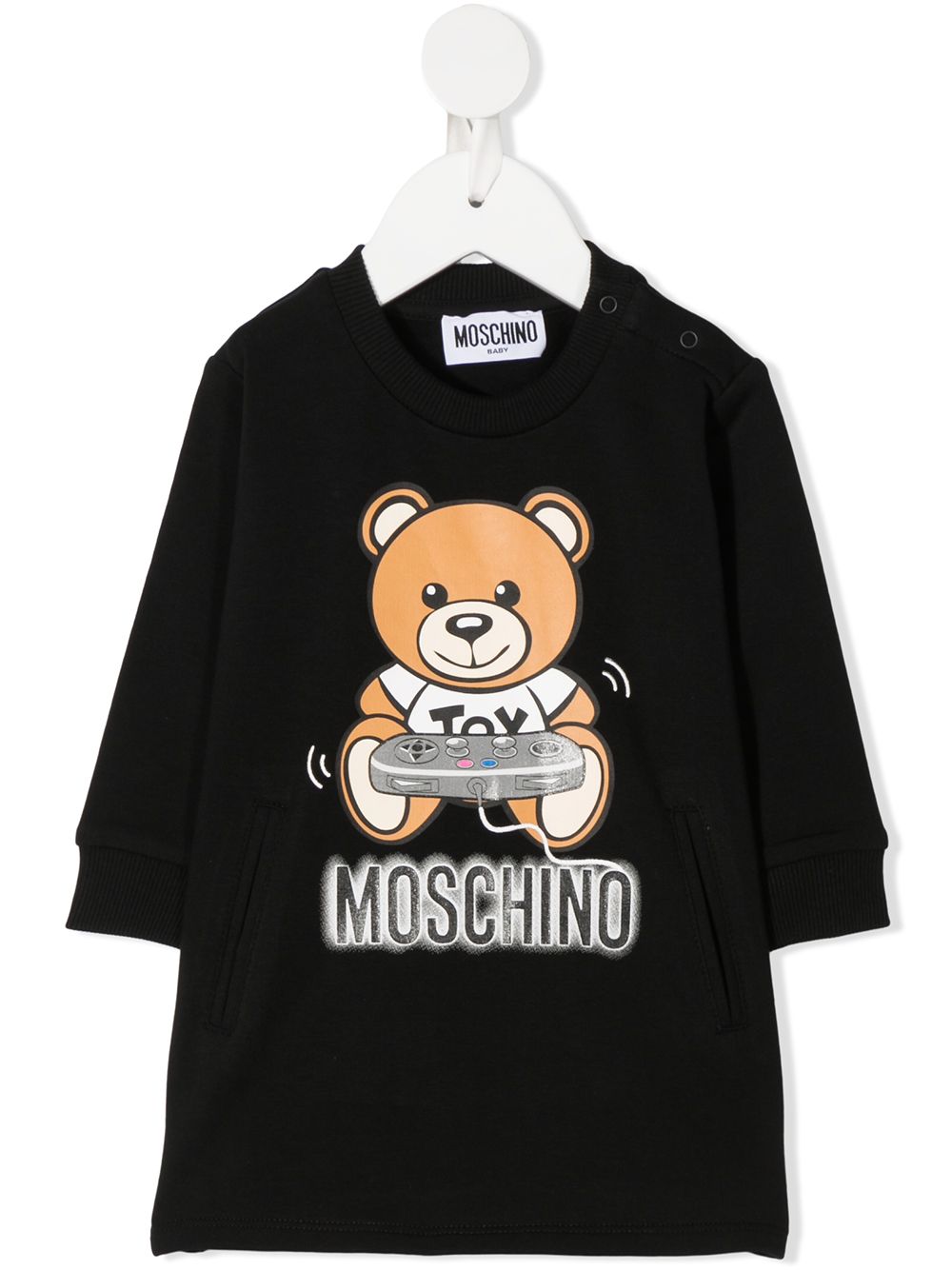 Moschino Kids Vestito Game Teddy con stampa