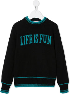 Alberta Ferretti Kids Maglione con slogan