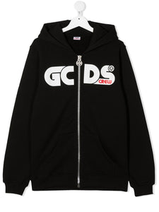 Gcds Kids felpa zip con stampa