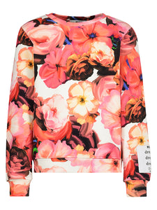 Felpa MSGM girl fiori pink