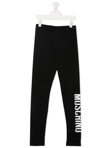 Moschino Kids leggins sportivi con stampa