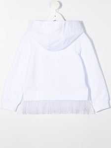 Ermanno Scervino Junior Felpa con orlo in tulle