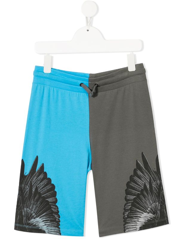 Marcelo Burlon County Of Milan Kids Shorts sportivi con stampa Wings