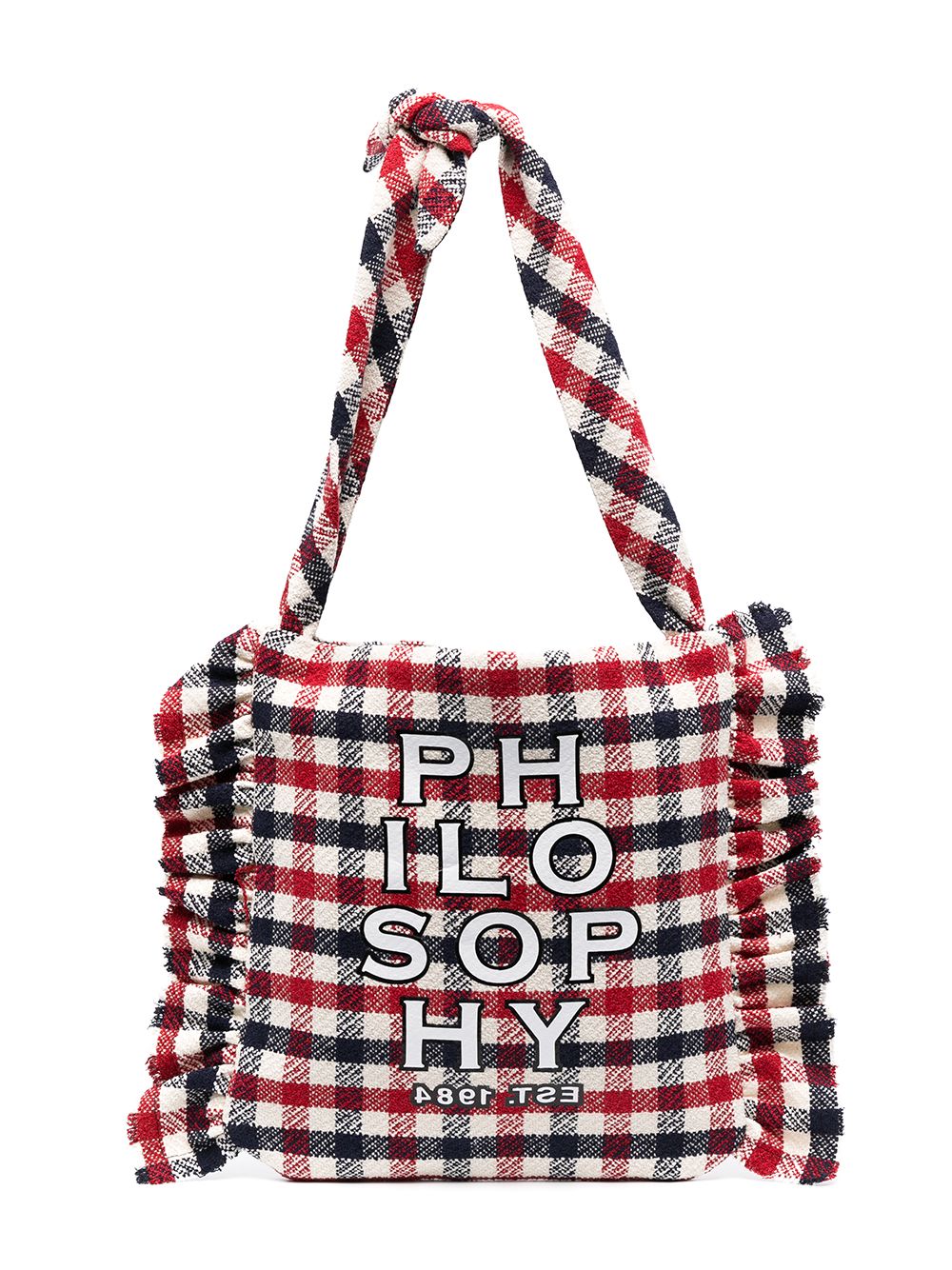 Philosophy Kids borsa tote a quadri