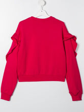 Carica l&#39;immagine nel visualizzatore di Gallery, Alberta Ferretti Kids TEEN ruffle-sleeve logo-print sweatshirt
