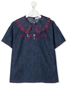 Philosophy Di Lorenzo Serafini Kids Blusa con ricamo