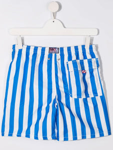 Mc2 Saint Barth Kids TEEN Jean striped swim shorts