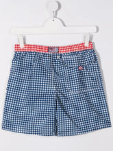 Carica l&#39;immagine nel visualizzatore di Gallery, Mc2 Saint Barth Kids TEEN Jean gingham-print swim shorts
