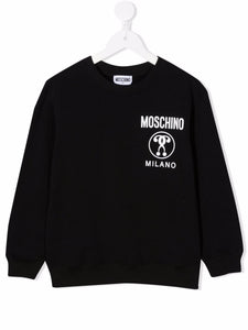 Moschino Kids Felpa a girocollo con logo