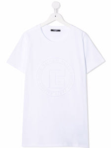 Balmain Kids T-shirt con logo goffrato