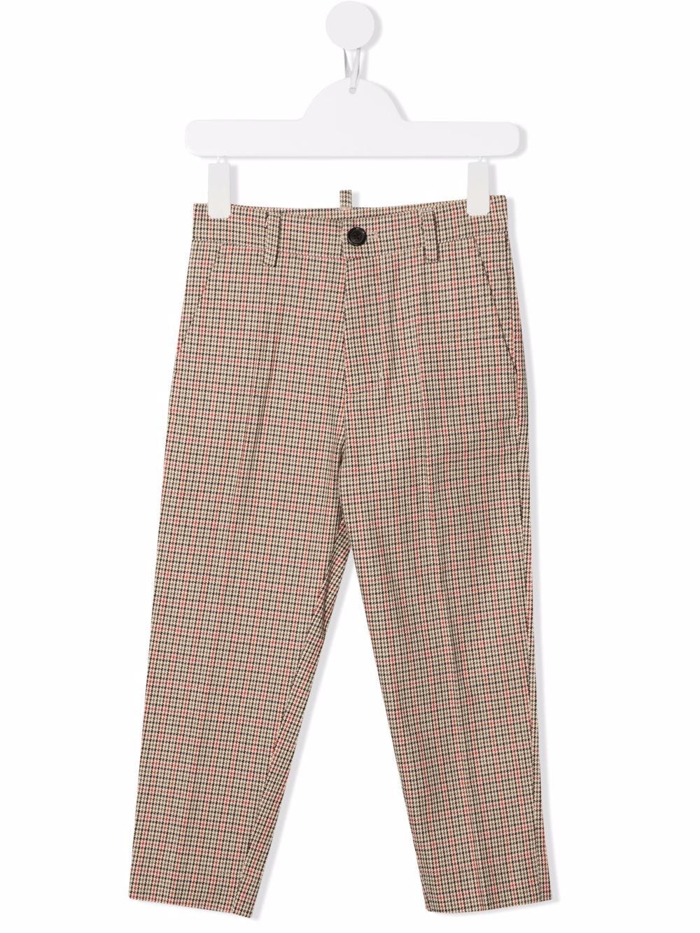 Dsquared2 Kids Pantaloni con motivo pied-de-poule