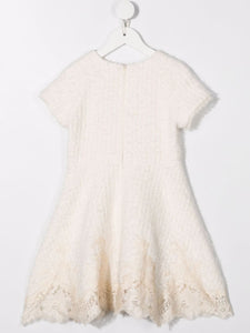 Elisabetta Franchi La Mia Bambina floral lace-detail dress