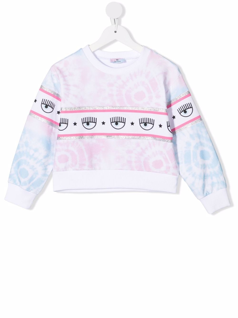 Chiara Ferragni Kids Top con fantasia tie-dye