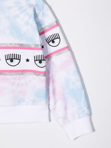 Chiara Ferragni Kids Top con fantasia tie-dye