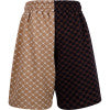 SPRAYGROUND Logo Print Bermuda Shorts in Black and Brown