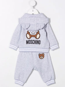 Moschino Kids Tuta sportiva con ricamo