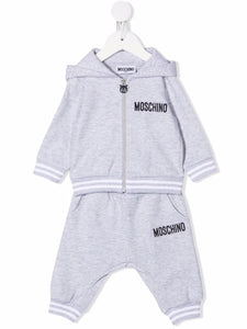 Moschino Kids Tuta sportiva con ricamo