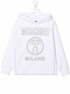 Moschino Kids Felpa Double Question Mark con stampa