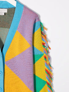 Stella McCartney Kids Cardigan con design color-block