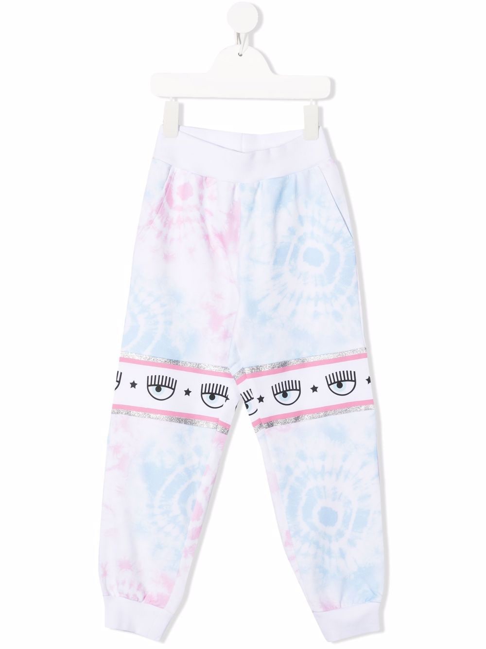 Chiara Ferragni Kids Pantaloni sportivi con fantasia tie dye