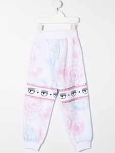 Chiara Ferragni Kids Pantaloni sportivi con fantasia tie dye