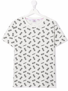 Gcds Kids TEEN cotton logo-print T-shirt