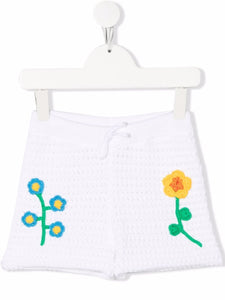 Stella McCartney Kids shorts con ricamo floreale