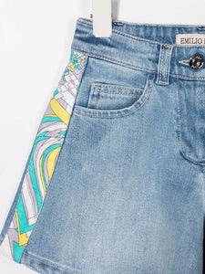 Emilio Pucci Junior Shorts sportivi con dettaglio a righe