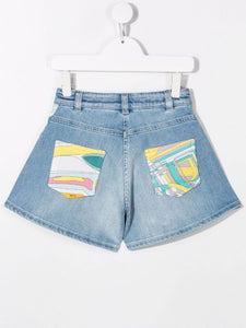 Emilio Pucci Junior Shorts sportivi con dettaglio a righe