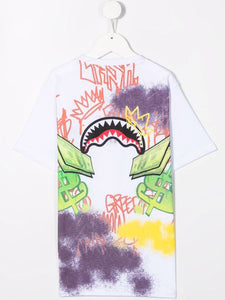 sprayground kid graphic-print cotton T-shirt