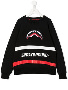 sprayground kid logo-print embroidered sweatshirt