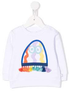 Stella McCartney Kids fringe-detail long-sleeve sweatshirt