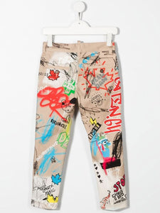 Dsquared2 Kids Pantaloni dritti con stampa