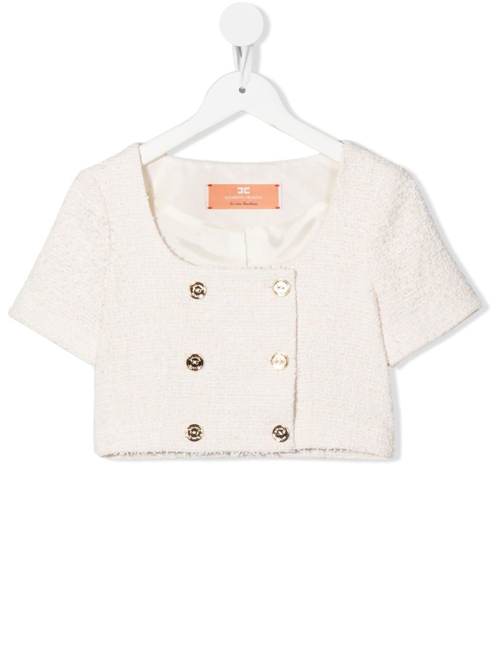 Elisabetta Franchi La Mia Bambina Giacca doppiopetto crop