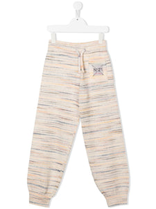 Nº21 Kids Pantaloni sportivi a righe con applicazione