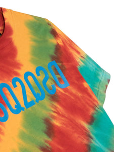 Dsquared2 Kids T-shirt con fantasia tie dye