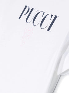 PUCCI Junior logo print short-sleeve T-shirt