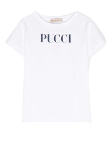 PUCCI Junior logo print short-sleeve T-shirt