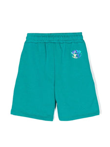 Barrow kids logo-print cotton shorts