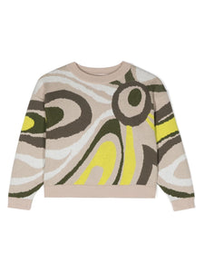 PUCCI Junior patterned intarsia knit jumper