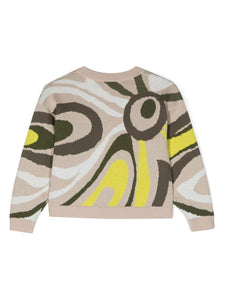 PUCCI Junior patterned intarsia knit jumper