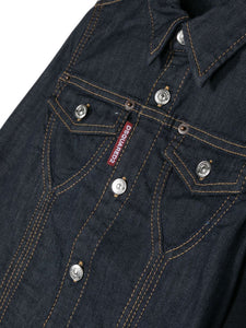 Dsquared2 Kids Camicia denim a maniche lunghe