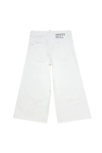 Dsquared2 kids jeans bianco white bull