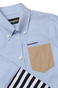 CAMICIA DSQUARED2 KIDS TEEN A DOPPIO STRATO