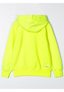 NEIL BARRETT felpa zip giallo fluorescente con zip